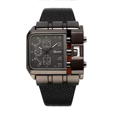 Oulm 3364 Marca Rectángulo Único Reloj De Pulsera Para Hombr