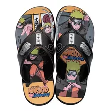 Chinelo Naruto Grendene Kids Infantil Anime Preto 22682