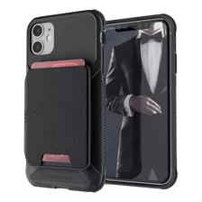 Carcasa Tarjetero Para iPhone 11 - Ghostek Exec Color Negro Liso