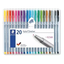 Estojo De Canetas Staedtler Triplus Fineliner 0.3mm 20 Cores