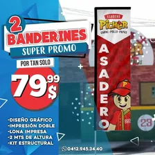 Banderola Publicitaria Super Resistente 2,00x0,50mts 