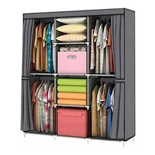 Closet Guardarropa Armario De Ropa Portatil Organizador Gris