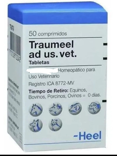 Traumeel Heel Homeopaticos  Ad Us. Vet. Frasco X 50 Comp. 