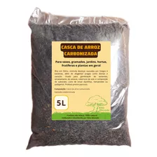  Casca De Arroz Carbonizada 5 L Substrato P/ Plantas 