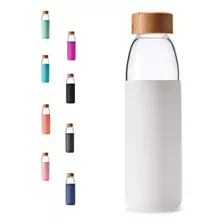 Botella Agua Cristal Borosilicato Funda Protectora Lavavajil