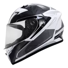 Casco Para Moto Yohe Y978-12#d Plata Blanco