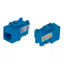 Conector Jack Keystone Nexxt Cat 6 Rj 45 Hembra Gris Y Azul