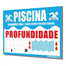 Placa Sinalização Piscina Personalizável 30x20cm Sinalize.