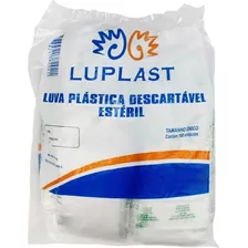 Luva Plástica Estéril Descartável Luplast - 1000 Unidades