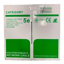 Hagroy Cable Utp Cat 5e Interior Rollo 305m Blanco 60% Cobre