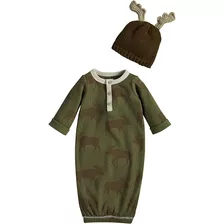 ~? Mud Pie Baby Boys' Moose Take Me Home, Green, 0-3 Months