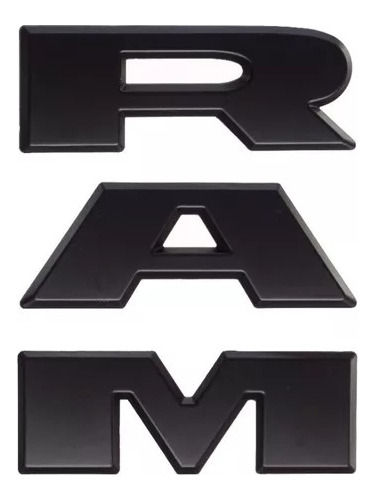 Logo Emblema Letras Negro Mate Mscara Dodge Ram 2019 Foto 4