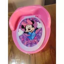 Pelela Inodoro Disney Minnie Para Bebe Color Rosa