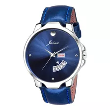  Relógio Masculino, Pulso Minimalista, Mostrador Azul Moda M