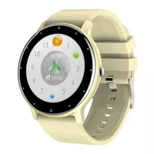 Reloj Inteligente Bluetooth Smartwatch Zl02 Full Touch Beige