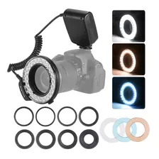 Macro Iluminador Led Ring Flash P/ Câmera Dslr Canon Nikon 