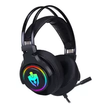 Headset Gamer Pro Profissional Evolut Agni 7.1 Eg-340 Cor Preto Cor Da Luz Rainbow