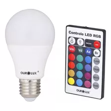 Lâmpada De Led Rgbw 9w Colorida Ourolux