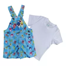 Roupa Baby Shark Bebê Tubarão Aniversário Menino Infantil