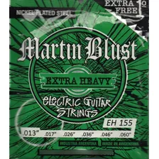 Cuerdas 013 Guitarra Eléctrica Martin Blust Eh 155