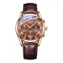 Reloj Zunpai Casual Impermeable De Cuero Para Hombre