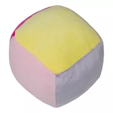 Brinquedo Dados De Cubo Pelucia Rosa Para Cachorro Gato