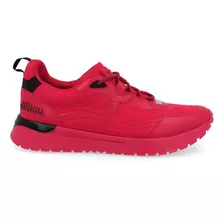 Tenis Color Rojo Para Hombre Deportivos Agujetas Trender