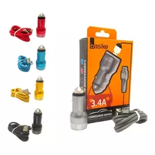 Carregador Rápido Para Uso Veicular 3.4a V8 Basike