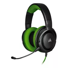 Headset Gamer Corsair Hs35 Stereo Drivers 50mm Verde Cor Green