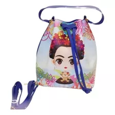 Hermosa Bolsa Frida Kahlo Bolso Tipo Morralito Para Dama 