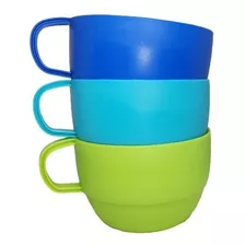 30 Tazas De Colores 408ml Plástico Económica Mayoreo 