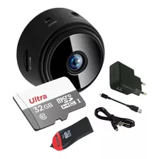 Kit Mini Câmera Espiã + 32gb Micro Filmar Escondida Full Hd