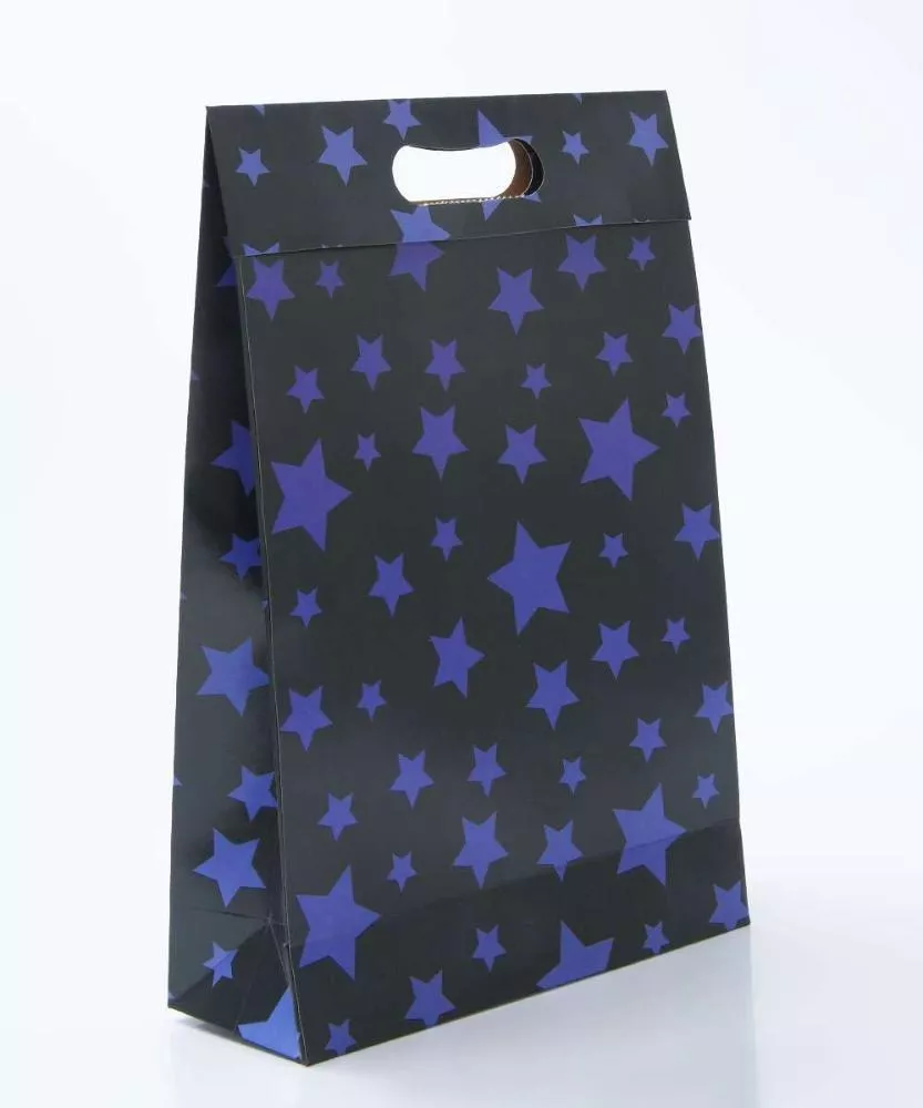 Embalagem Presente Sacola Estampa Estrelas Marisa - Cor Azul