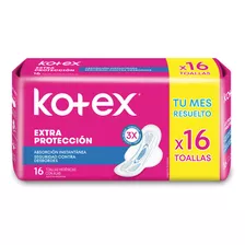 Toallas Femeninas Kotex Normal Con Alas X 16 Un