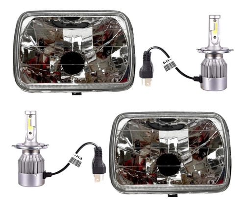 Par Faros 5x7 Cuadrado Jeep Cheroke Nissan Camin D21 Yj Xj