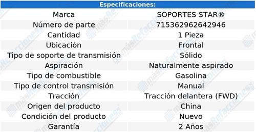 Soporte Transmisin Std Frontal Zafira L4 2.2l 02-05 Foto 2