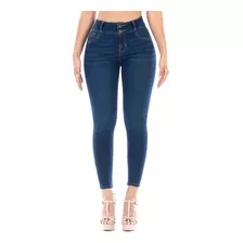 Pantalón Mezclilla Stretch Dama Opps Jeans Con Pretina Ancha