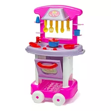 Cozinha Infantil Rosa Menina Playtime C/ Acessórios Cotiplas