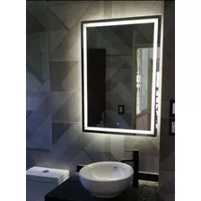 Espejo Led Para Baños Rectangular Vertical Esmerilado 3 Tono