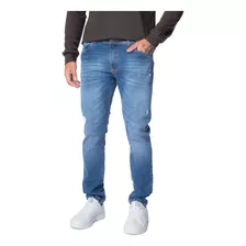 Calça Jeans Masculina Dixie Skinny Com Puídos Azul