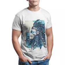 Playera Ecologica De Calavera Apache Para Hombre