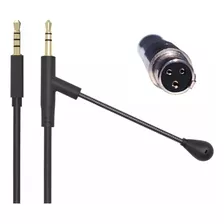 Cabo Com Adaptador E Microfone Akg K702 K712 Mini Xlr Pra P2