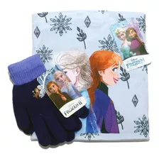 Cuello Polar + Guantes Princesas Frozen Lic Disney Original