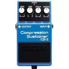 Pedal De Efeito Boss Compression Sustainer Cs-3 Azul