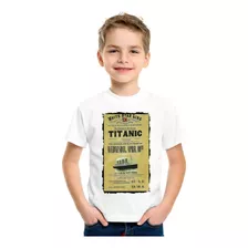Camiseta Camisa Titanic Navio Infantil Criança (c)