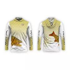 Remera C/ Capucha Pesca Nuevo Milenio Mod. Dorado Panal Bait