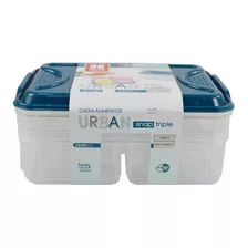 Taper Contenedor De Alimentos Triple Rena Extraíble 2600ml