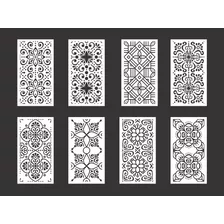 8 Archivos Dxf Corte Láser O Router Cnc Ornamental Element