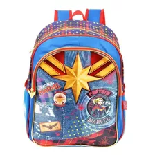 Mochilas Primaria Capitana Marvel Ruz Original 155044 Color Azul