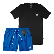 Conjunto Kit Short Elastano - Camiseta Algodão Masculino